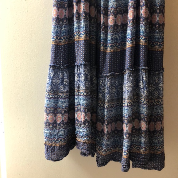 Blue Floral Maxi Dress - Picture 4 of 5